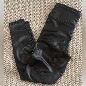 Faux Leather Leggings in Black